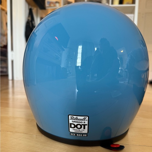 Biltwell // Gringo S motorcycle helmet dove blue size XS - Picture 6 of 9